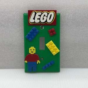 Handmade Clay LEGO Light Switch Cover  Retro Y2K Kidcore Decor